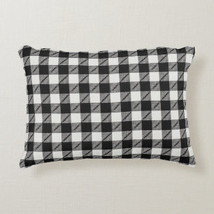 Coussin en vichy noir