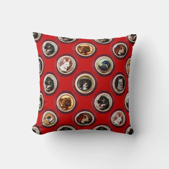 COUSSIN ENAMÉRIQUES VICTORIENNES /PORTRAITS DE CHIEN MINIA (Recto)