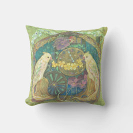 Coussin Enchanted Bird & Flower Clock Cushion - Delightful