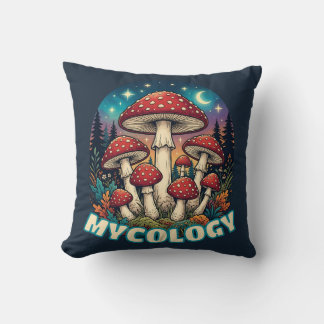 Coussin Enchanted Forest Mushroom Art