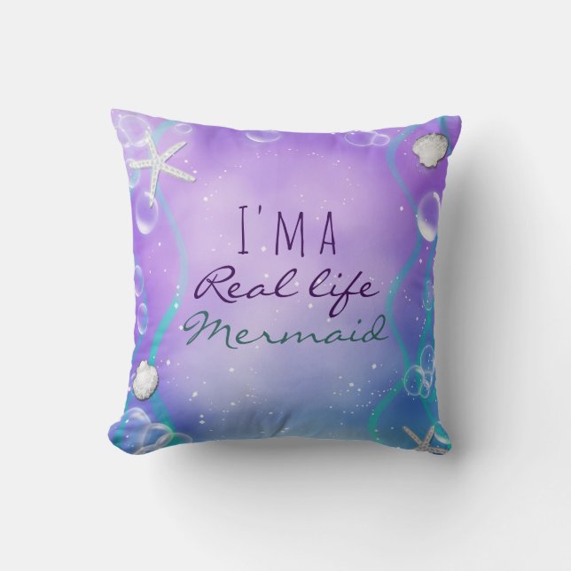 Coussin Enchantée sous la mer Imaginaire magique personnal (Recto)