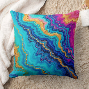 Coussin Énergie mystique sarcelle et or