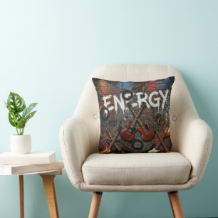 Coussin Énergie Pure : Guitare Électrique Rock 'n' Roll