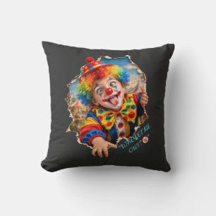 Coussin Enfant Clown Drôle Qui Se Libère