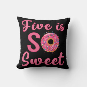 Coussin Enfants 5e Donut Anniversaire fête 5 ans Sweet
