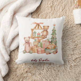 Coussin Enfants de Noël jouets et cadeaux bébé