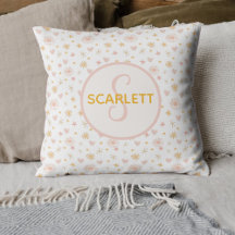 Enfants mignonne Nom rose orange Motif des soleils