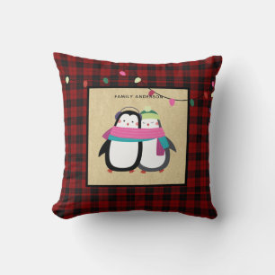 Coussin Enfants personnalisées Xmas Pingouins Buffalo Plai
