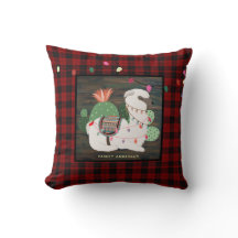 Enfants personnalisés Lama Alpaca Xmas Buffalo Pla