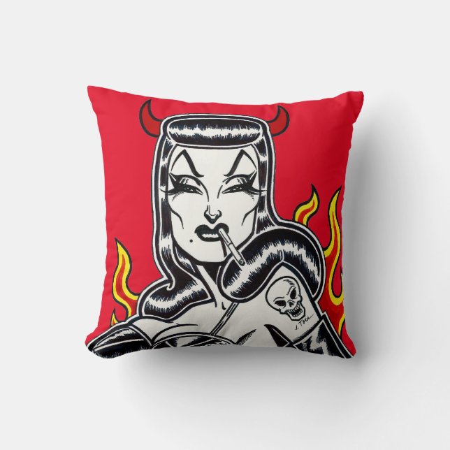 Coussin Enfer sur les talons (Recto)