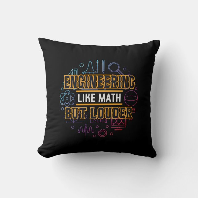 Coussin Engineer Engineering Like Math (Recto)