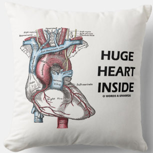 Coussin Énorme cœur à l'intérieur du diagramme d'anatomie 