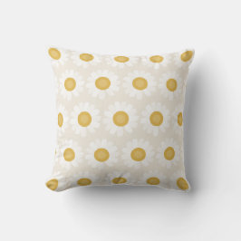 Coussin Enraciné & Fleuri – Crème Douce & Camomille Dorée