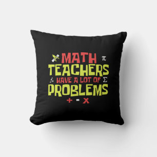 Coussin Enseignant drôle en mathématiques - Beaucoup de pr