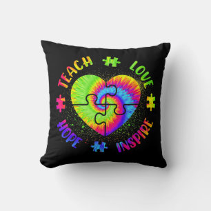 Coussin Enseigner l'amour de l'espoir Inspirer Sensibilisa