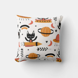 Coussin Ensemble de chats mignons illustration design vint