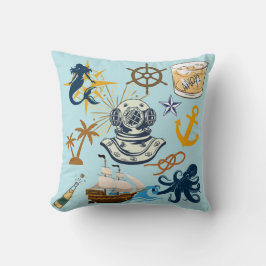 Coussin Enterrement de vie de garçon nautique