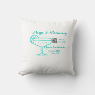Coussin enterrement de vie de jeune fille Turquoise Margs