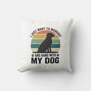 Coussin Entraînement et détente avec mon chien Vintage ama