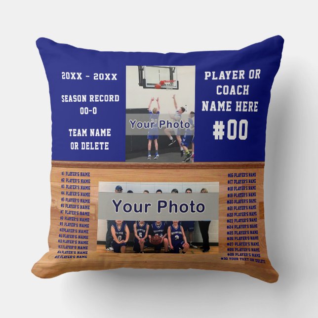 Coussin Entraîneur ou senior Night Basketball - Idées cade (Recto)