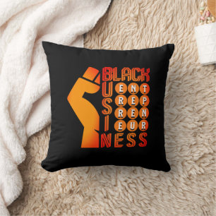 Coussin Entrepreneur d'affaires noir élégant