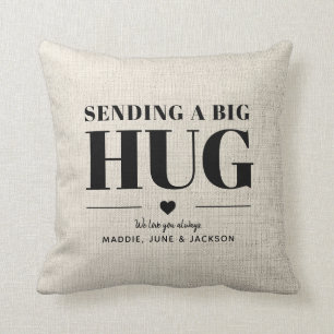 Coussin Envoi d'un énorme nom personnalisé Fête des mè