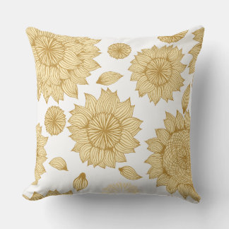 Coussin Épaisseur du soleil en blanc