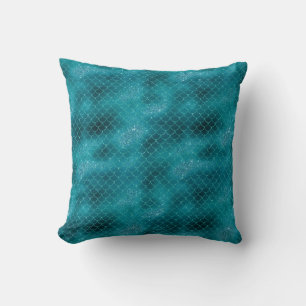 Coussin Épersion de la sirène Turquoise