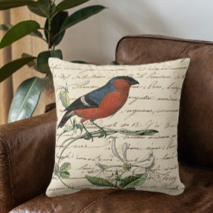 Coussin Éphémère d'oiseau élégant