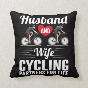 Coussin Épouse mariée à vélo Couple Aimé au vélo