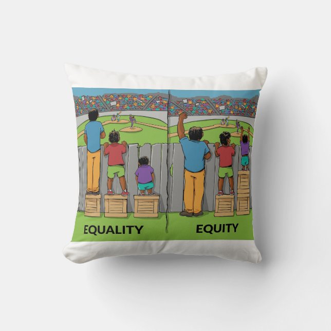 Coussin Equality vs Equity – Inspiring Social Justice  (Recto)