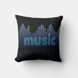 Coussin Equalizer numérique Musique Wave Wall