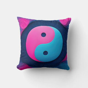 Coussin Équilibre géométrique : Motif dynamique Yin Yang