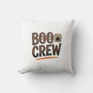Coussin Équipage Boo Modèle de chemise gravé Halloween vin