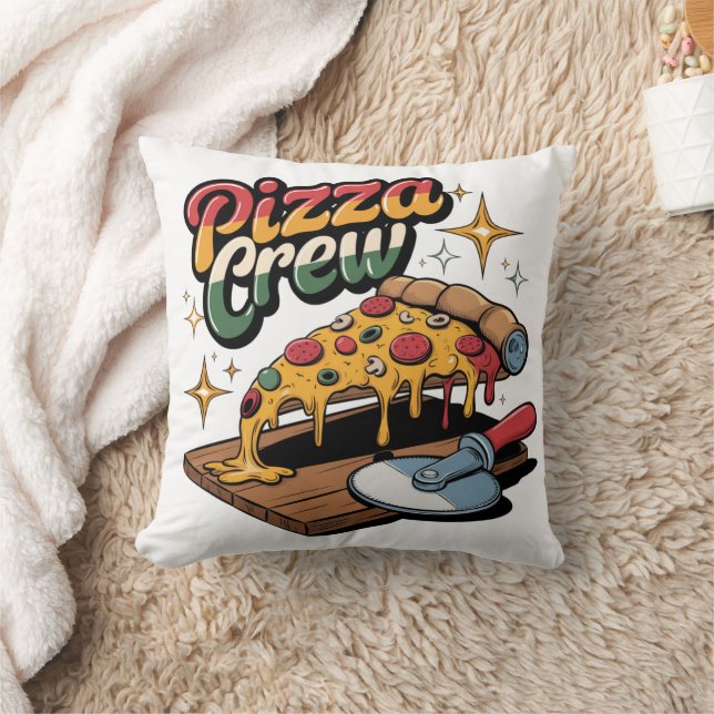 Coussin Équipage de pizza (Couverture)