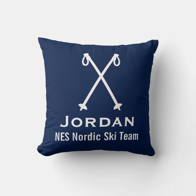 Coussin Équipe alpine nordique de ski de Polonais de ski (Recto)