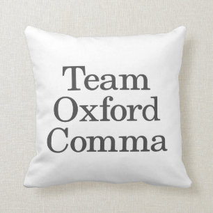 Coussin Équipe cycliste Oxford Comma Citation du Humour d