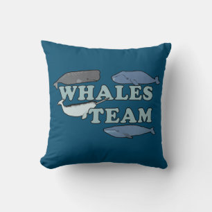 Coussin Équipe de baleines De l'environnement Amateur de b