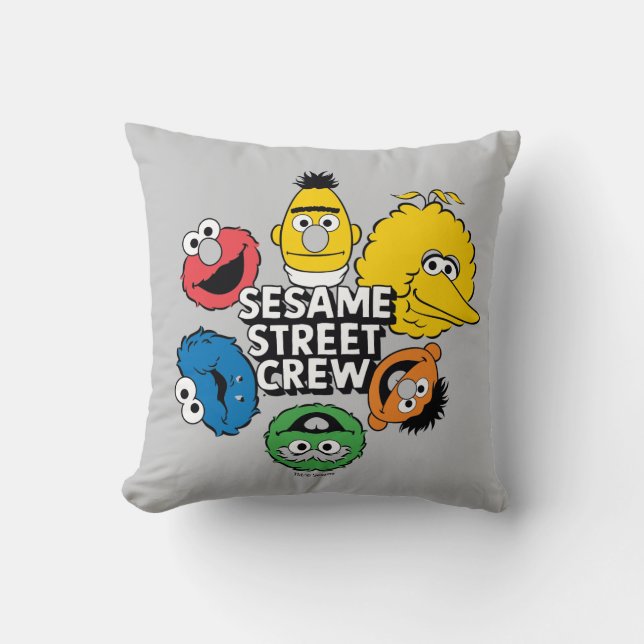 Coussin Équipe de Rue Sésame (Recto)