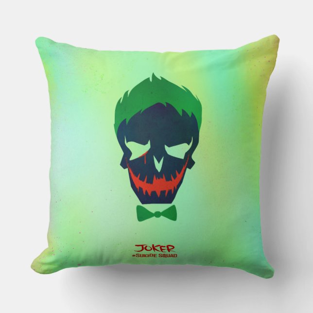 Coussin Équipe de suicide | Icône Tête de joker (Recto)