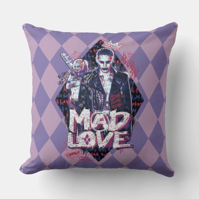 Coussin Équipe de suicide | Mad Love (Recto)