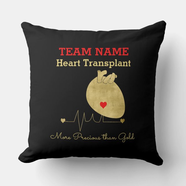 Coussin Équipe de transplantation cardiaque personnalisabl (Recto)