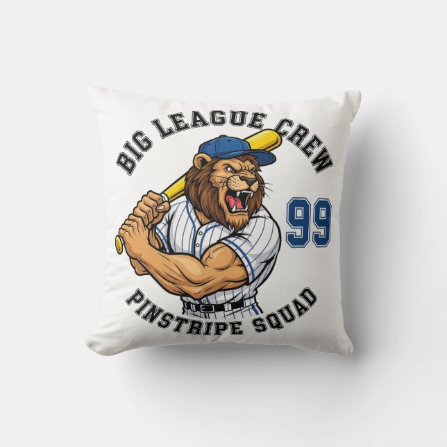 Coussin Équipe de Varsity de baseball de Lion athlétique (Recto)