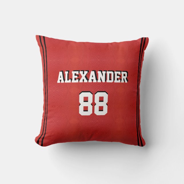 Coussin Équipe sportive de basket-ball personnalisée (Recto)