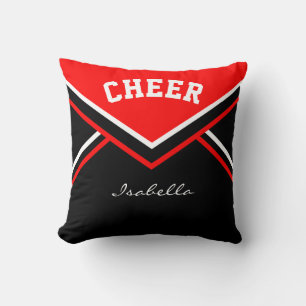 Coussin Équipement de pom-pom girl en rouge