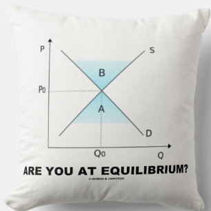 Coussin Es-Tu À L'Équilibre ? Courbe Offre-Demande