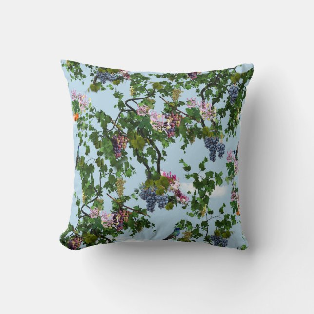 Coussin Escalade de la vigne et miel fleurs (Recto)