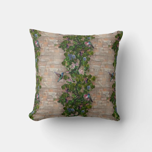 Coussin Escalade de la vigne et miel fleurs (Recto)