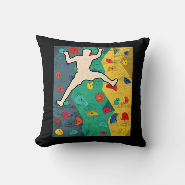 Coussin Escalade murale Indoor Rock Climbers Action Sports (Recto)