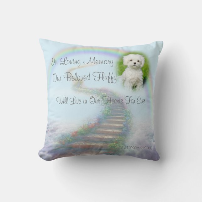 Coussin Escalier commémoratif pour animaux de compagnie pe (Recto)